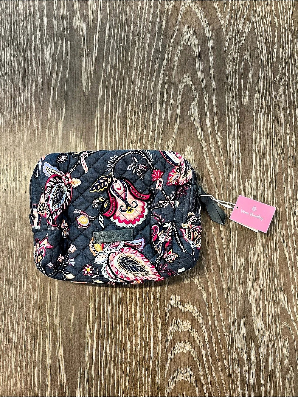 NWT Vera Bradley Medium Cosmetic Bag in Felicity Paisley